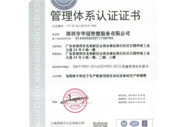 Intelligent ISO Certificate